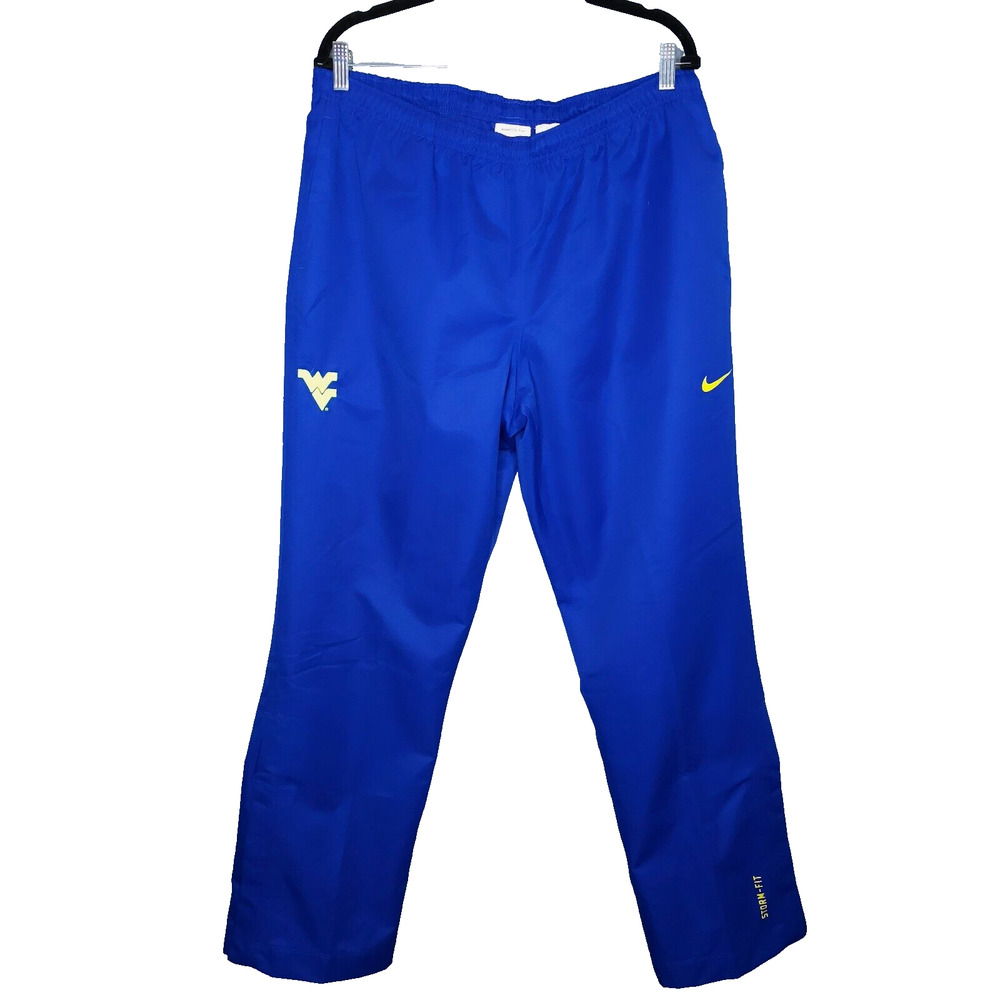 Nike Golf Pants Mens XL WVU Storm Fit Waterproof Wind Track Nylon Swoosh Blue